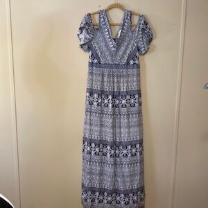 Jessica Simpson‎ size medium maternity dress very cute blue / white